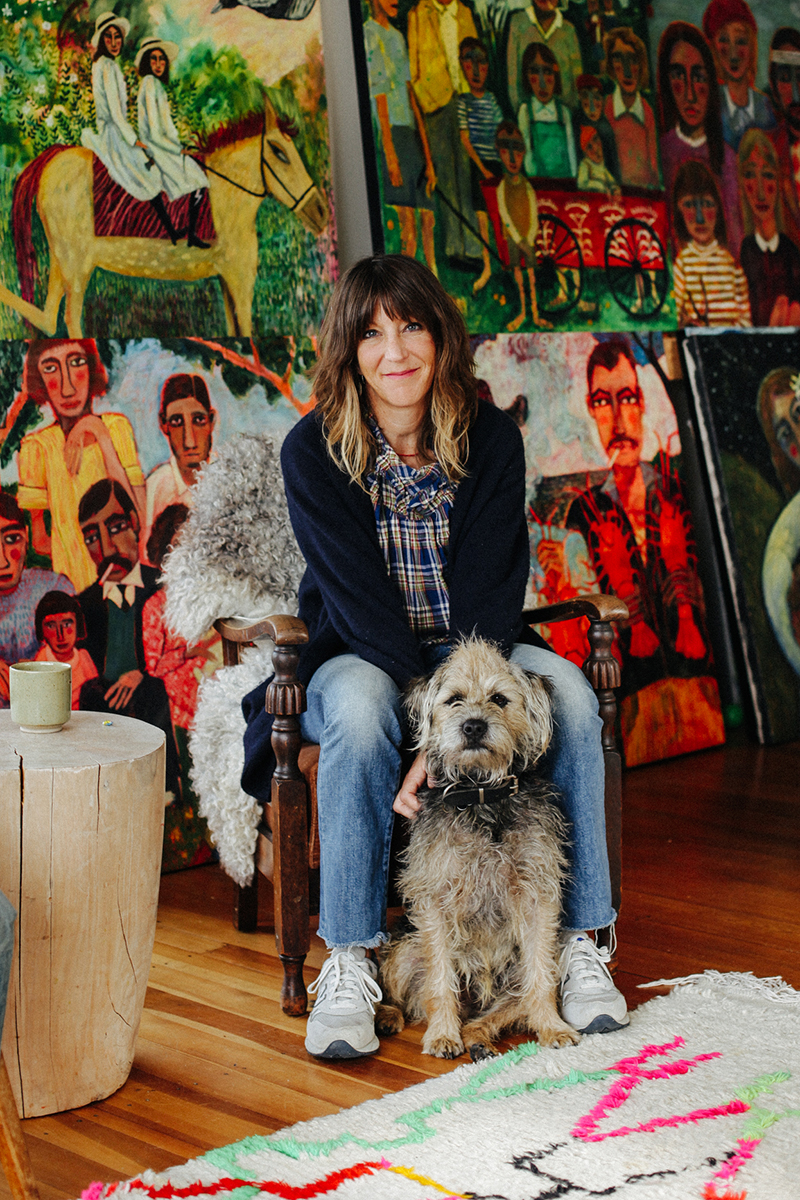 Emma Hercus with dog Ricky in her studio | Issue 221 